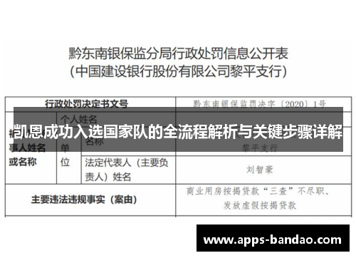 凯恩成功入选国家队的全流程解析与关键步骤详解